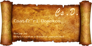 Csatári Domokos névjegykártya